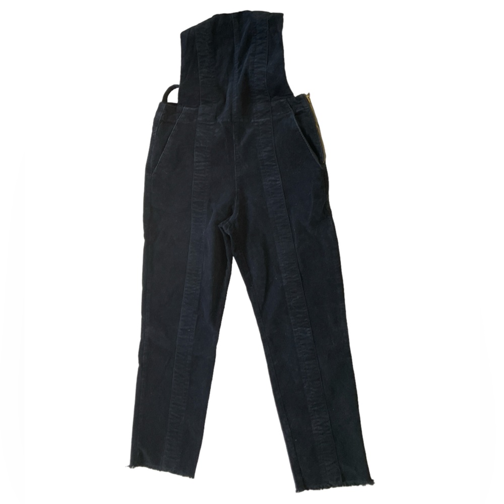 AG Adriano Goldschmied Women's Gwendolyn Straight Leg Overall, Sulfur Black, S